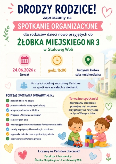 SPOTKANIE Z RODZICAMI DZIECI NOWOPRZYJETYCH
